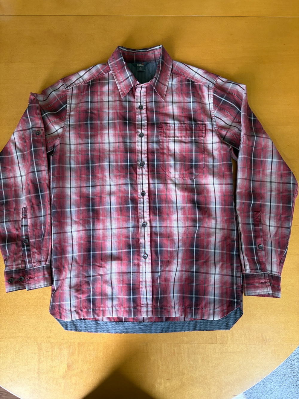 Men's Royal Robbins Red Plaid Button-Up Shirt